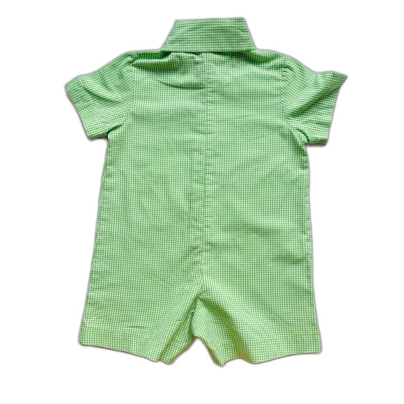 Sir John by Rosalina Green Gingham Shortall Size 18 months - Picture 3 of 4